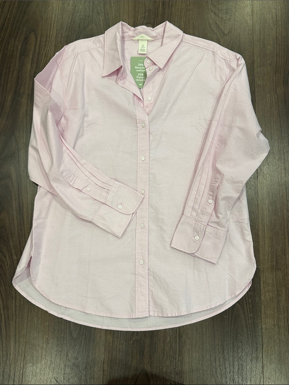 Light Pink Women's oversized Button-Down Shirt by H&M